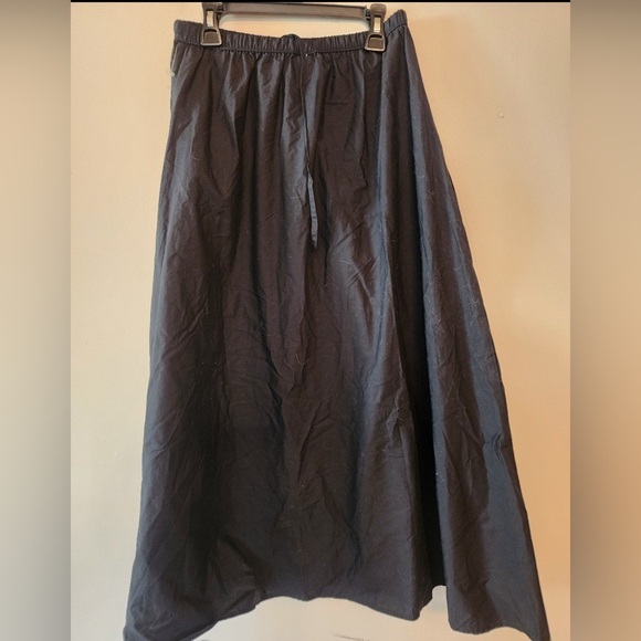 A New Day Drawstring black Lenin Midi skirt size xs - Picture 2 of 3